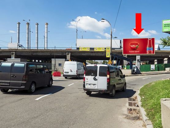 Фото рекламной плоскости по адресу Комарова пр., 38А / Гавела бул. (бывш. Лепсе бул.), рынок "Отрадный", в сторону Юры ул.