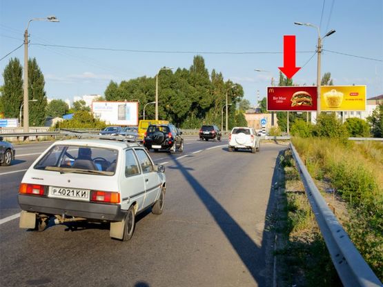 Фото рекламної площини за адресою Новоконстантиновская ул., в сторону Подола, съезд на Бандеры пр. (бывш. Московский пр.)