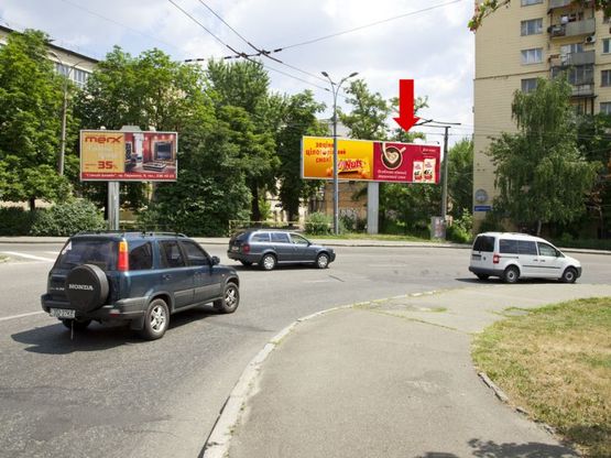 Фото рекламної площини за адресою Победы пр., 12, съезд с моста Воздухофлотского, правая