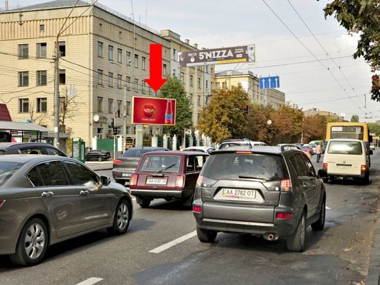 Фото рекламної площини за адресою Воздухофлотский пр., 24/ 2 / Курская ул., в сторону моста Воздухофлотского