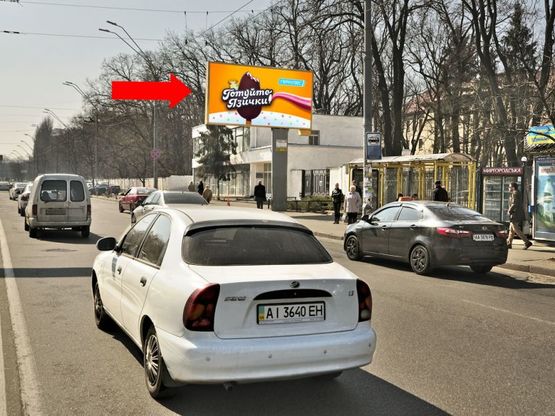 Фото рекламної площини за адресою Воздухофлотский пр., 28 - Соломенская пл., в сторону Севастопольска пл.