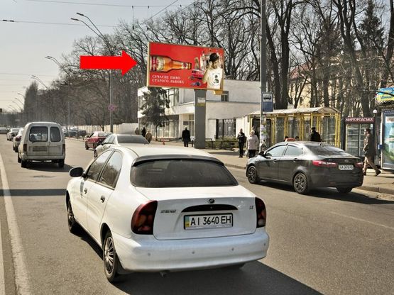 Фото рекламной плоскости по адресу Воздухофлотский пр., 28 - Соломенская пл., в сторону Севастопольска пл.