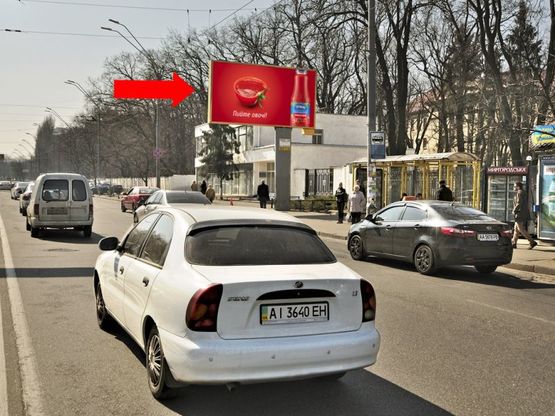 Фото рекламної площини за адресою Воздухофлотский пр., 28 - Соломенская пл., в сторону Севастопольска пл.