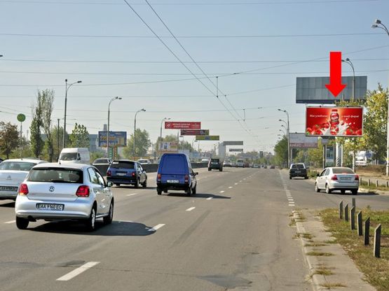 Фото рекламної площини за адресою Ватутина пр., 50м. до АЗС в сторону р-н Петровка