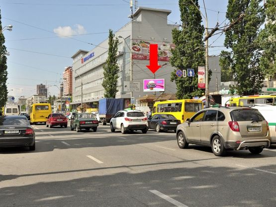 Фото рекламної площини за адресою Б. Васильковская ул. (бывш. Красноармейская ул.), 143/ 2, ст. м. "Лыбедская", в центр