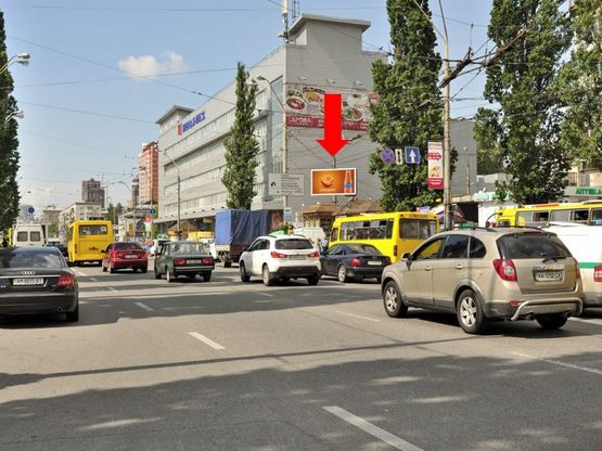 Фото рекламной плоскости по адресу Б. Васильковская ул. (бывш. Красноармейская ул.), 143/ 2, ст. м. "Лыбедская", в центр