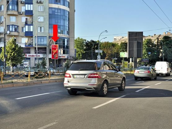 Фото рекламной плоскости по адресу Алмазова ул. (бывш. Кутузова ул.) / Копыленка ул., в сторону Московская ул.