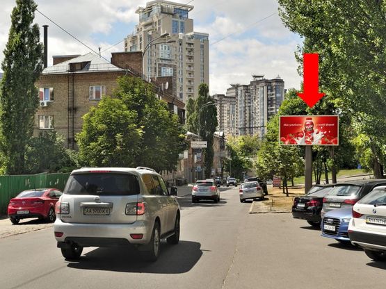 Фото рекламной плоскости по адресу Иоанна Павла II ул. (бывш. Лумумбы ул.), 13, в сторону Б. Васильковская ул. (бывш. Красноармейская ул.)