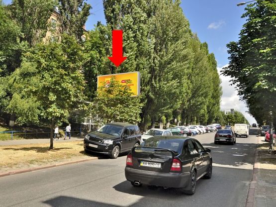 Фото рекламной плоскости по адресу Иоанна Павла II ул. (бывш. Лумумбы ул.), 13, в сторону Кудри ул.