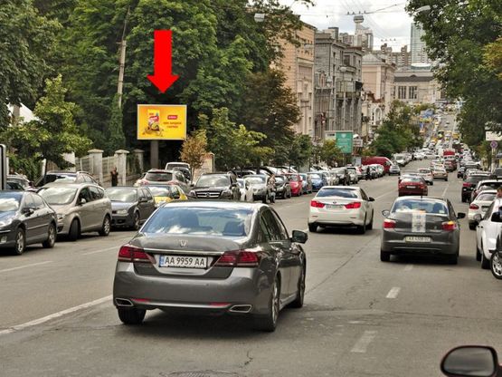 Фото рекламной плоскости по адресу Петлюры ул., 2, (бывш. Коминтерна ул.), ботанический сад, в сторону Саксаганского ул.