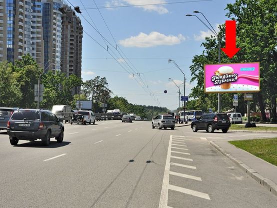 Фото рекламної площини за адресою Победы пр., 125, напротив, 70м к ас "Дачная", из центра