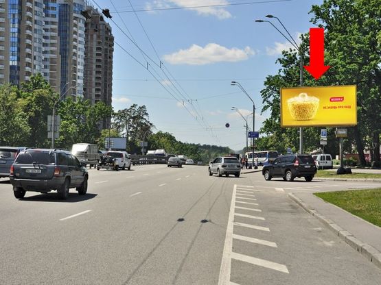 Фото рекламной плоскости по адресу Победы пр., 125, напротив, 70м к ас "Дачная", из центра