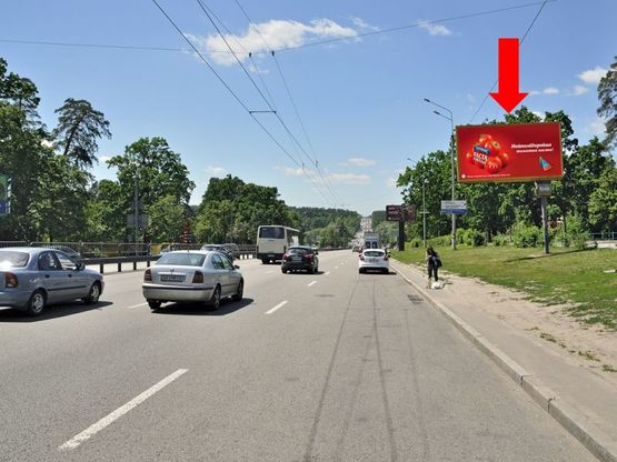 Фото рекламної площини за адресою Победы пр., 144, ас "Дачная", из центра