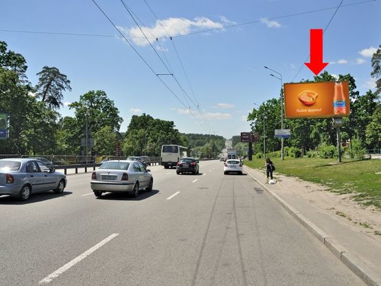 Фото рекламной плоскости по адресу Победы пр., 144, ас "Дачная", из центра