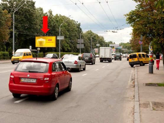 Фото рекламной плоскости по адресу Воздухофлотский пр. / Соломенская пл., в сторону Севастопольска пл., на светофоре