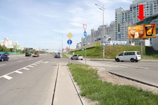 Фото рекламної площини за адресою Бажана пр., ст. м. "Осокорки", в сторону ст. м. "Позняки"