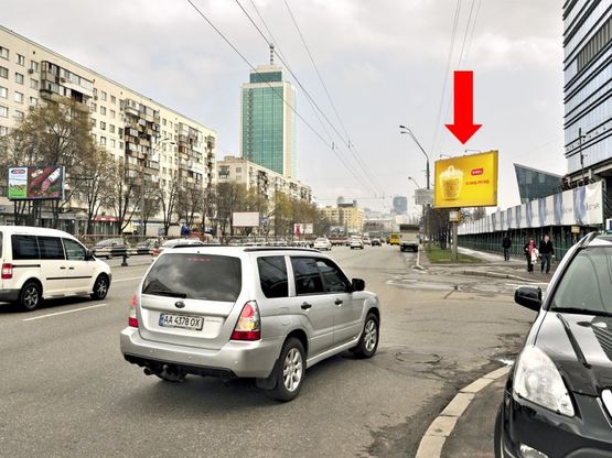 Фото рекламной плоскости по адресу Победы пр. / Шолуденка ул., возле ЗАГСа, в сторону Победы пл.