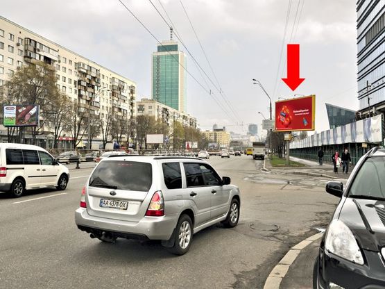 Фото рекламної площини за адресою Победы пр. / Шолуденка ул., возле ЗАГСа, в сторону Победы пл.