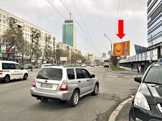 Фото рекламной плоскости по адресу Победы пр. / Шолуденка ул., возле ЗАГСа, в сторону Победы пл.