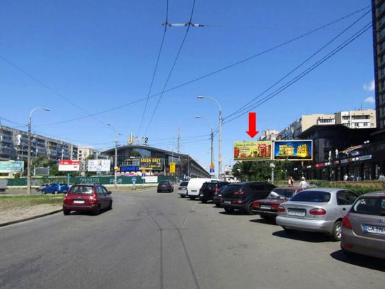 Фото рекламной плоскости по адресу Оболонский пр., 26, ст. м. "Минская", возле ТРЦ "Dream Town", "McDonald's", в сторону ст.м. "Героев Днепра", левый