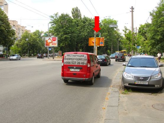 Фото рекламной плоскости по адресу Мельникова ул. / Герцена ул., в сторону ТРЦ "Променада"