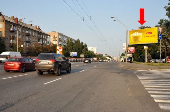 Фото рекламної площини за адресою Победы пр., 55/ 2, в сторону Победы пл.