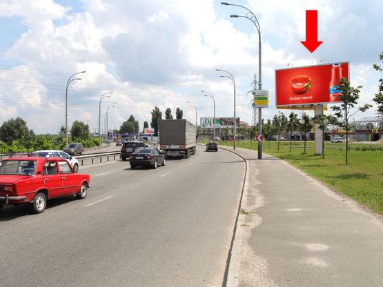 Фото рекламної площини за адресою Набережно-Рыбальская ул., 420м от Бандеры пр. (бывш. Московский пр.), в сторону Электриков ул.