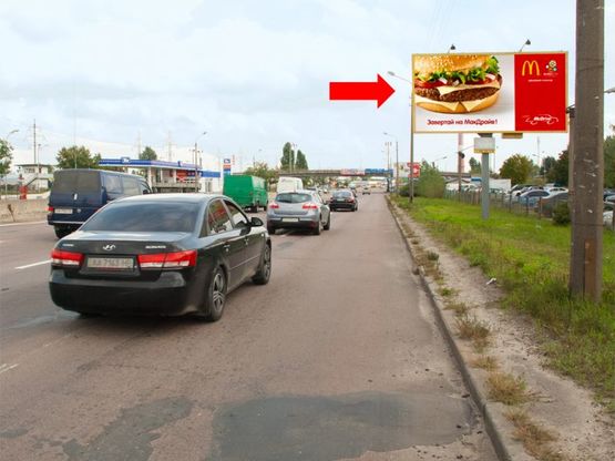 Фото рекламної площини за адресою Ватутина пр., 30, в сторону рынка "ж/ м "Троещина"", Братиславская ул.