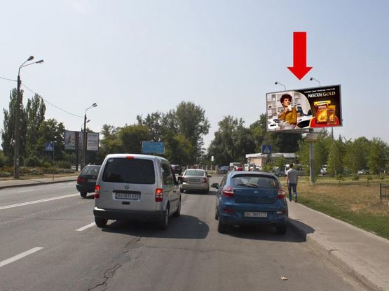 Фото рекламной плоскости по адресу Окипной ул., 10, в сторону Русановская Набережная