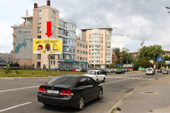 Фото рекламної площини за адресою Окипной ул., 10, в сторону Броварской пр., ст. м. "Левобережная"