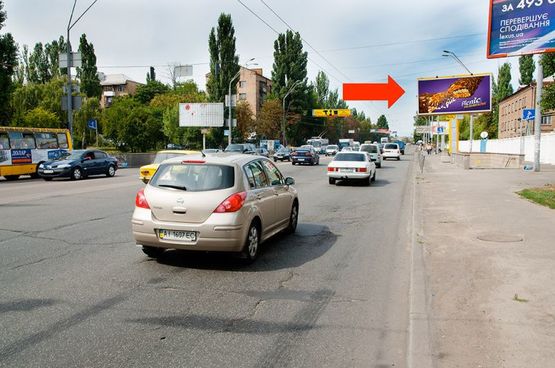 Фото рекламной плоскости по адресу Телиги ул. / Гонты ул., в сторону ст. м. "Дорогожичи"