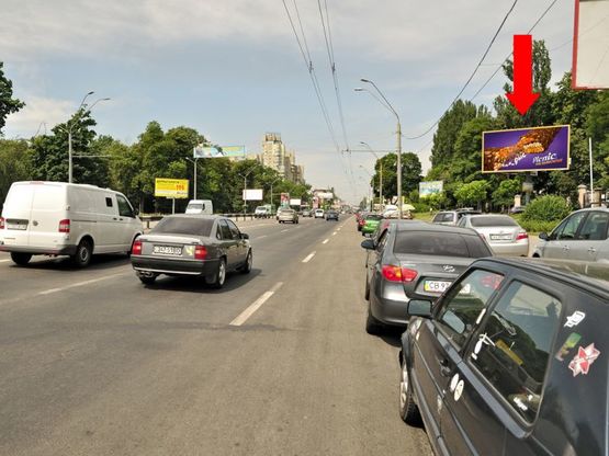 Фото рекламной плоскости по адресу Победы пр., 34 напротив входа в Мед. Академию, в сторону ст. м. Шулявская