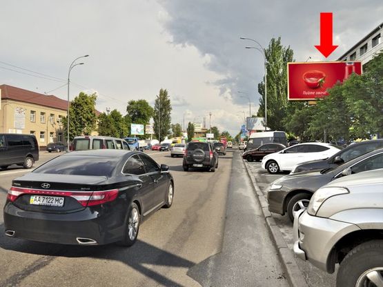 Фото рекламной плоскости по адресу Новоконстантиновская ул., 2, в сторону Межигорская ул.