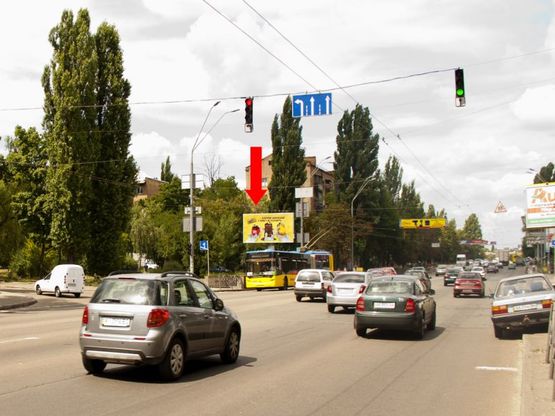Фото рекламной плоскости по адресу Телиги ул. / Гонты ул., в сторону ст. м. "Дорогожичи"