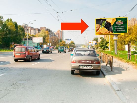 Фото рекламної площини за адресою Лобановского пр. (бывш. Краснозвездный пр.), 115-а, в сторону Севастопольская пл.