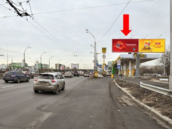 Фото рекламної площини за адресою Бандеры пр. (бывш. Московский пр.), 250м до выезда на Богатырская ул., левый, в сторону ст. м. "Почайна" (бывш. ст. м. "Петровка")