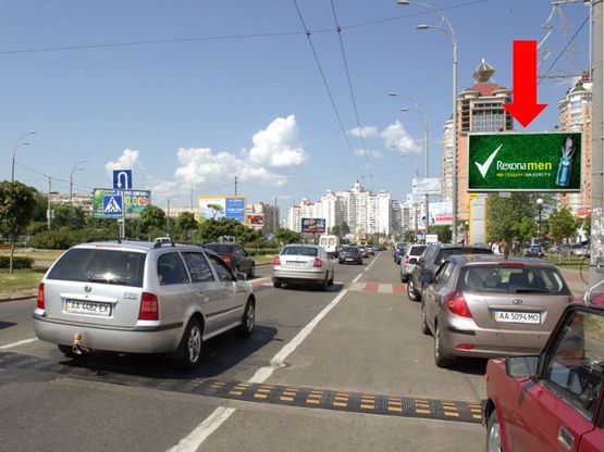 Фото рекламної площини за адресою Тимошенко ул., 29, перед рестораном ""МакДональдз"", в сторону Оболонский пр.