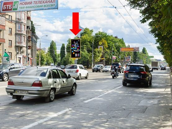 Фото рекламної площини за адресою Воздухофлотский пр. / Сурикова ул., 3, напротив, в сторону Соломенская пл.