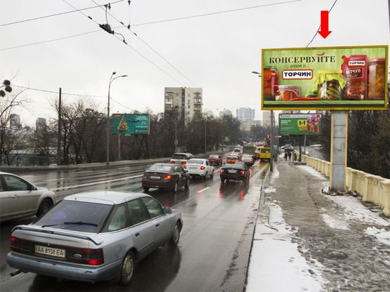 Фото рекламной плоскости по адресу Воздухофлотский пр., 2, мост Воздухофлотский, в сторону Соломенская пл.