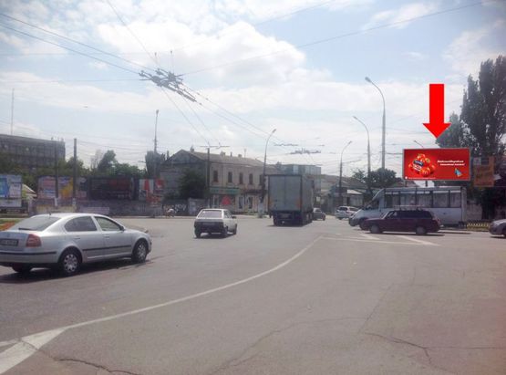 Фото рекламної площини за адресою Центральный пр. (бывш. Ленина пр.) / Пушкинская ул., возле супермаркета "Эльдорадо", Пушкинское кольцо, левая
