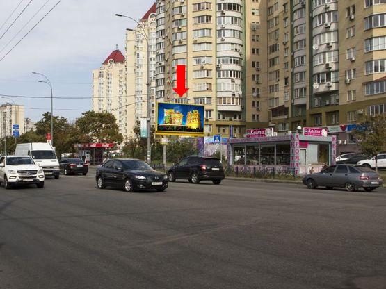 Фото рекламной плоскости по адресу Героев Сталинграда пр., 22, в сторону Тимошенко ул.