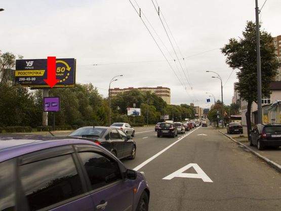 Фото рекламной плоскости по адресу Лобановского пр. (бывш. Краснозвездный пр.), 124 напротив, в сторону Демеевская пл. (бывш. Московская пл.)