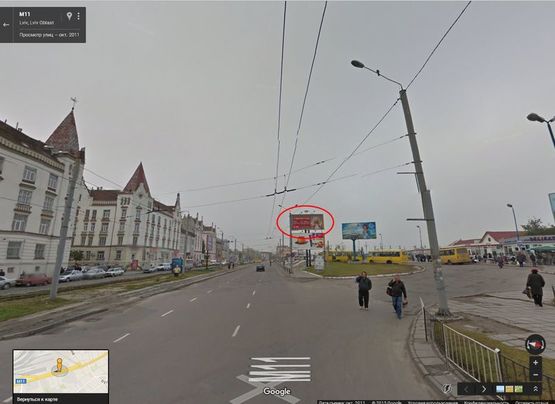 Фото рекламной плоскости по адресу Городоцька К3( приміський вокзал, напроти привокзальний ринок ст. А верхній №8 )