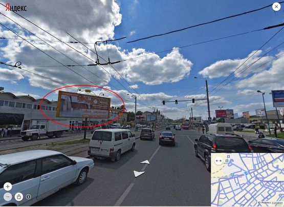 Фото рекламной плоскости по адресу Городоцкая К 10  (Привокзальний ринок №1) з центру