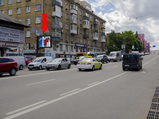 Фото рекламной плоскости по адресу Гетьмана ул., 17, напротив ТРЦ "Космополит", в сторону Индустриального моста