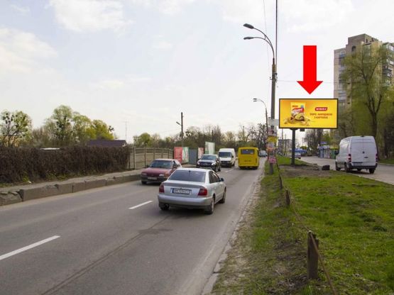 Фото рекламной плоскости по адресу Науки пр., 90 в сторону Столичного шоссе