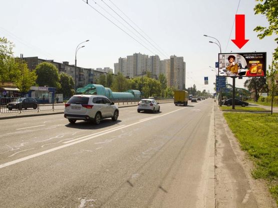 Фото рекламной плоскости по адресу Перова бул., 1, в сторону Броварского пр.