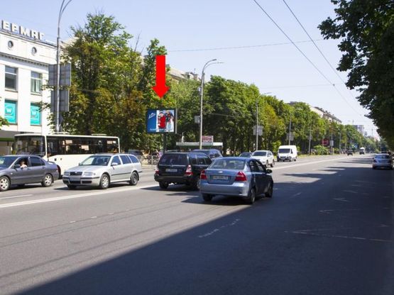 Фото рекламной плоскости по адресу Воздухофлотский пр., 44 в сторону пл. Соломенской