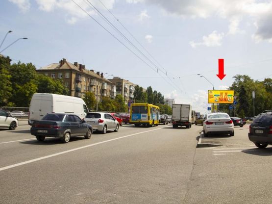 Фото рекламной плоскости по адресу Победы пр., 76, напротив, в сторону ст.м. "Шулявская", центр