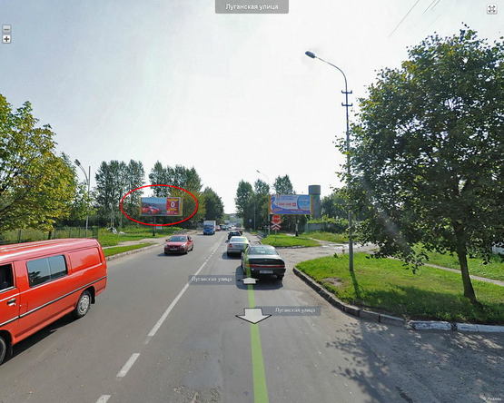 Фото рекламной плоскости по адресу Луганська с/м "Рукавичка" м.2 ст.Б